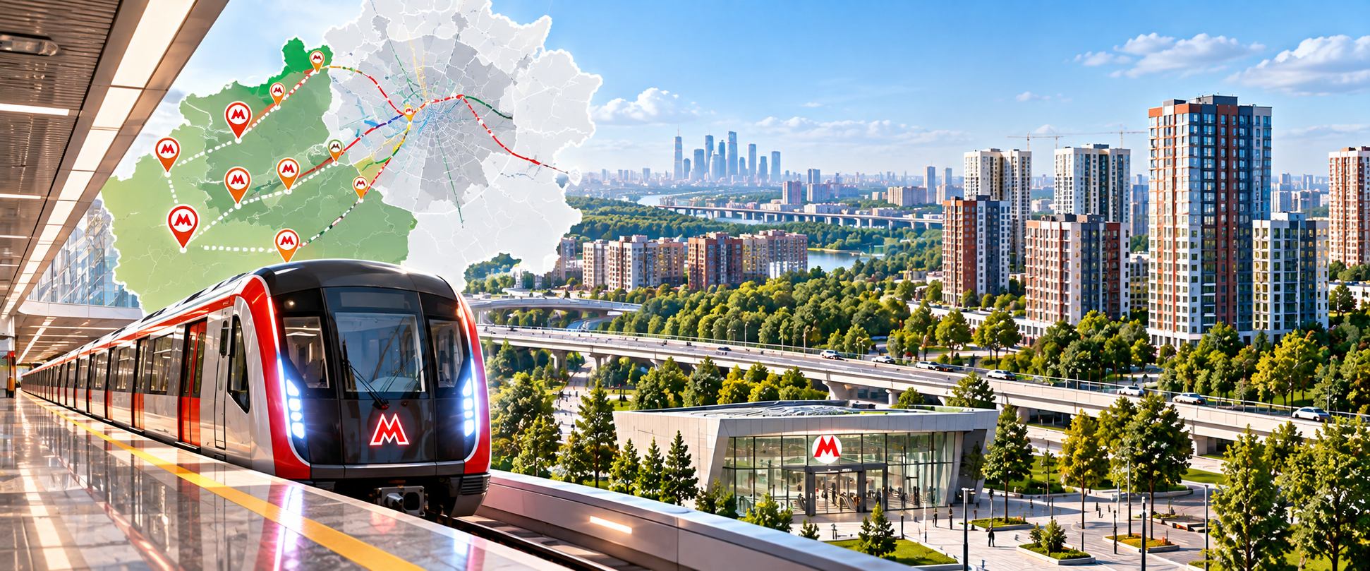 Еще 25 станций метро планируют построить в Новой Москве к 2035 году
