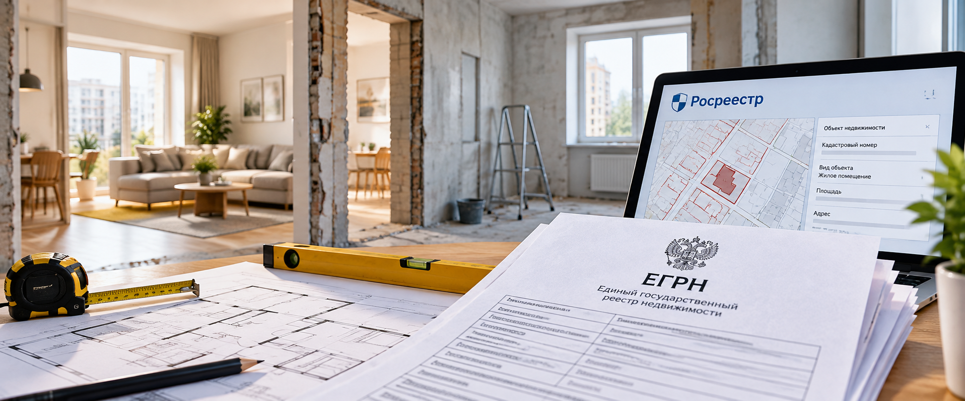 Данные о перепланировках необходимо вносить в ЕГРН, напоминает Росреестр