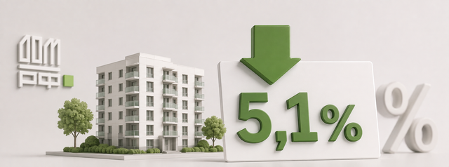 Банк ДОМ.РФ снизил ставку по льготной ипотеке до 5,1%