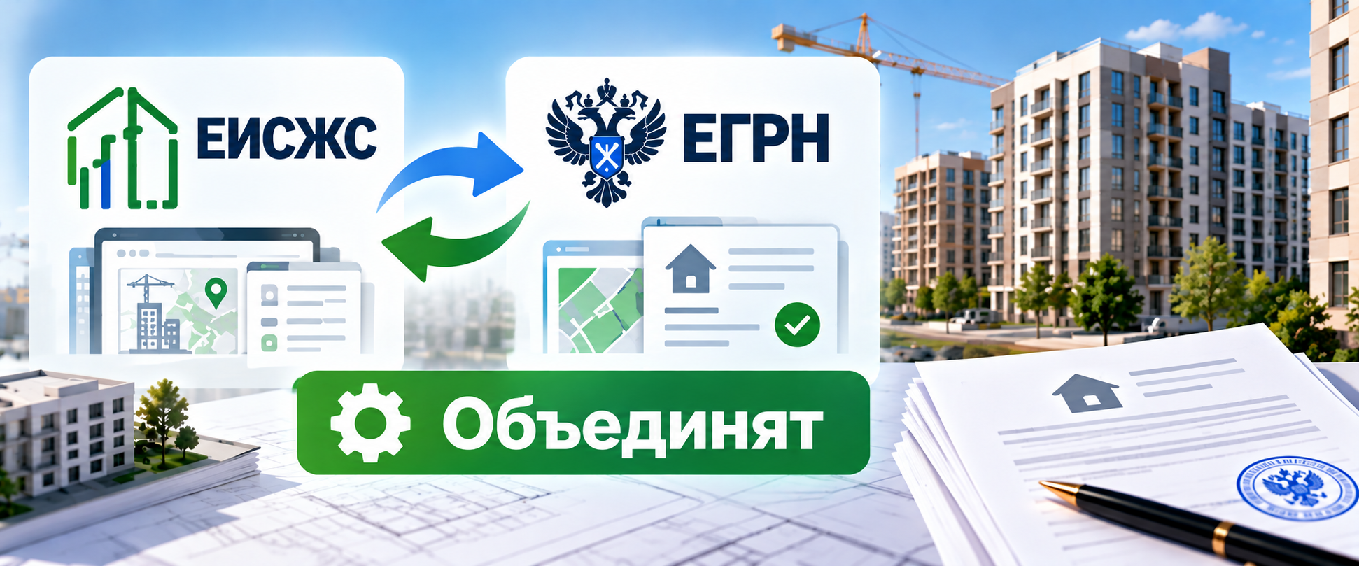 ЕИСЖС и ЕГРН объединят для упрощения регистрации новостроек