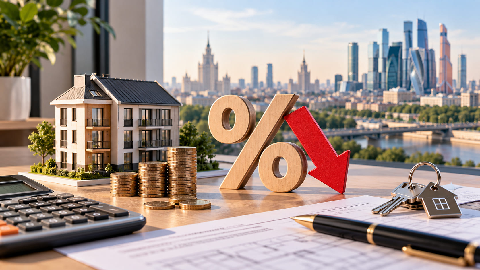 Снижение ключевой ставки до 5,5% годовых поможет сохранить действующие ставки по ипотеке