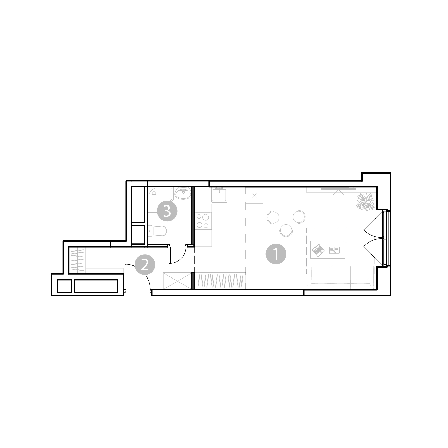 Планировка Студия 31.94 м²