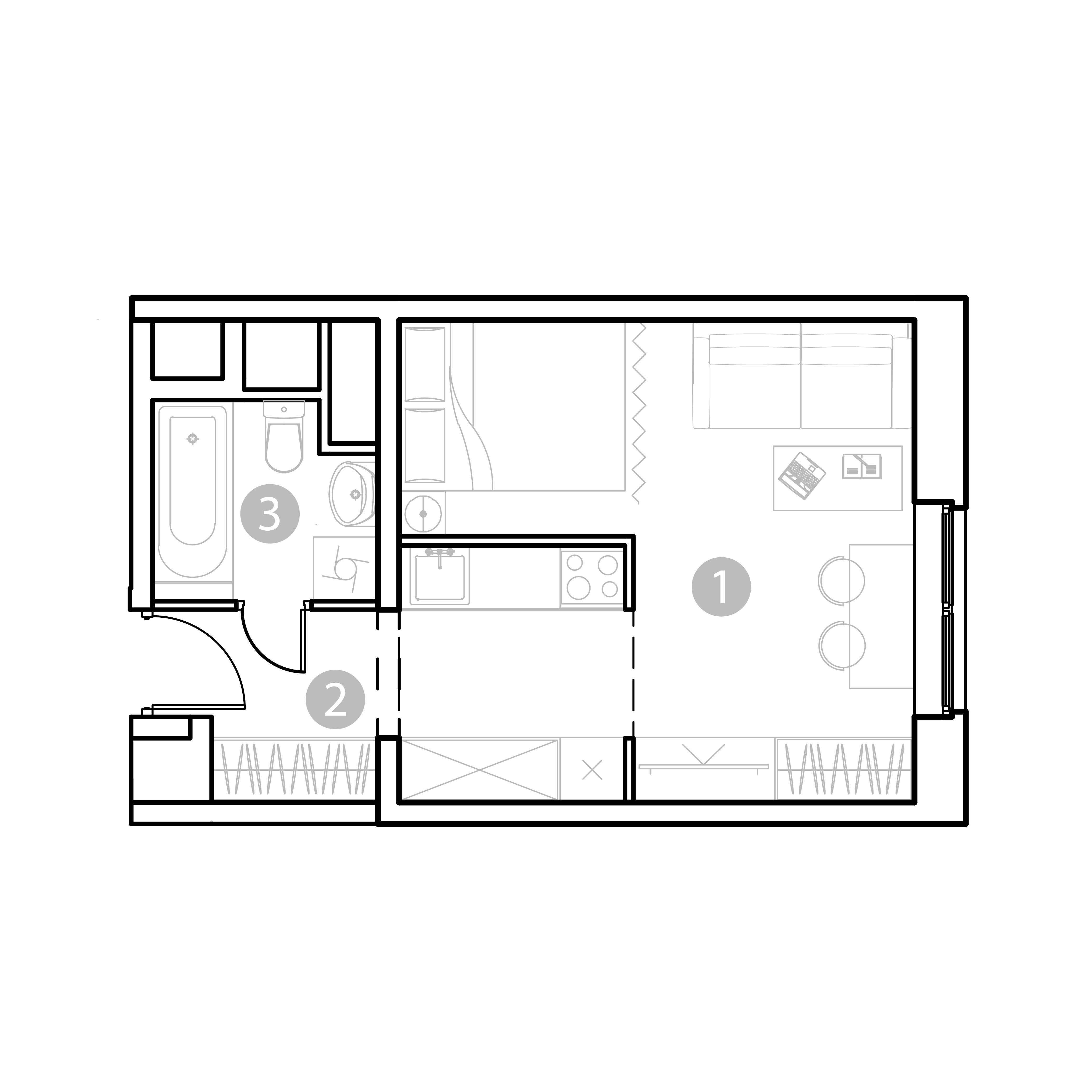 Планировка Студия 28.56 м²