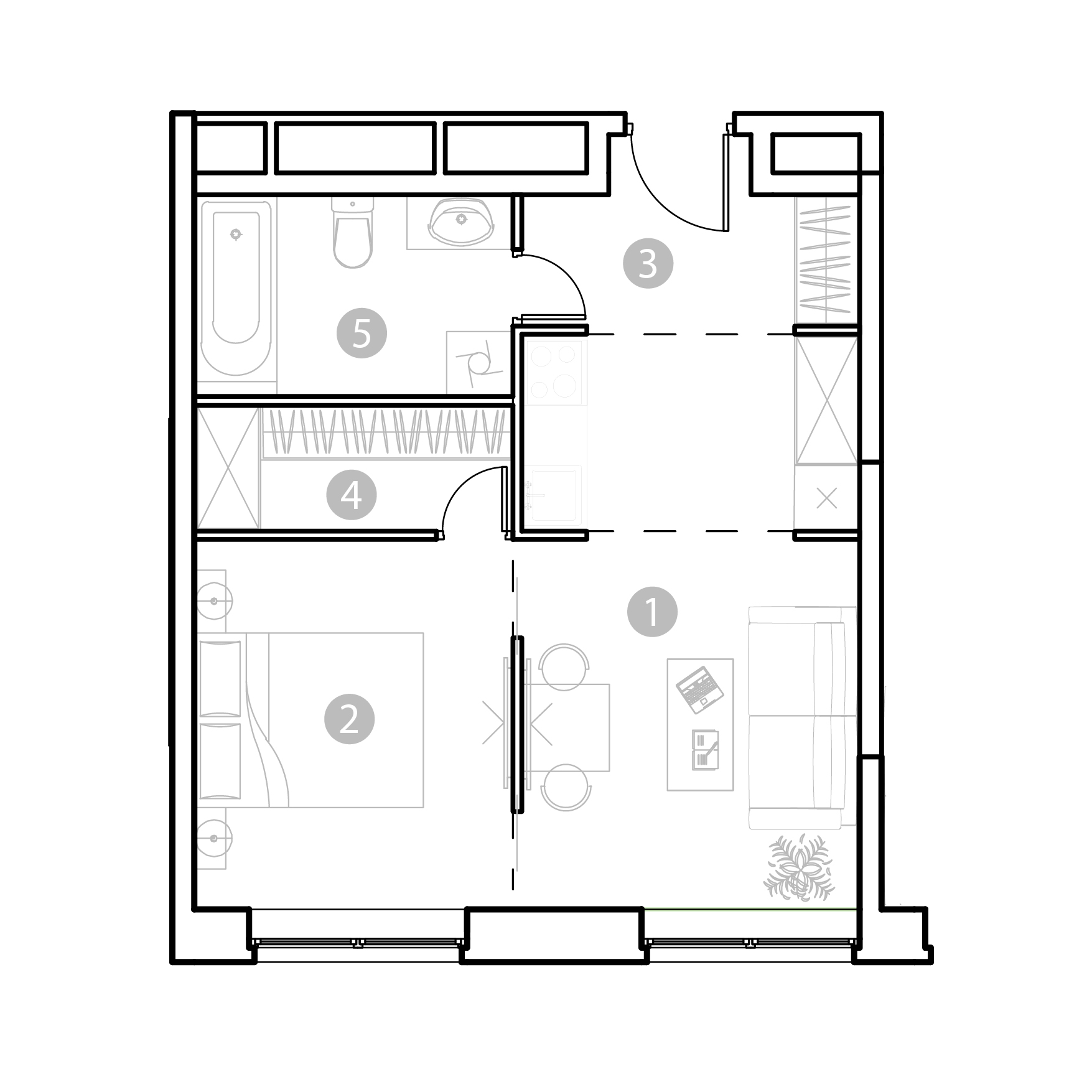 Планировка 2-комн. 39.64 м²