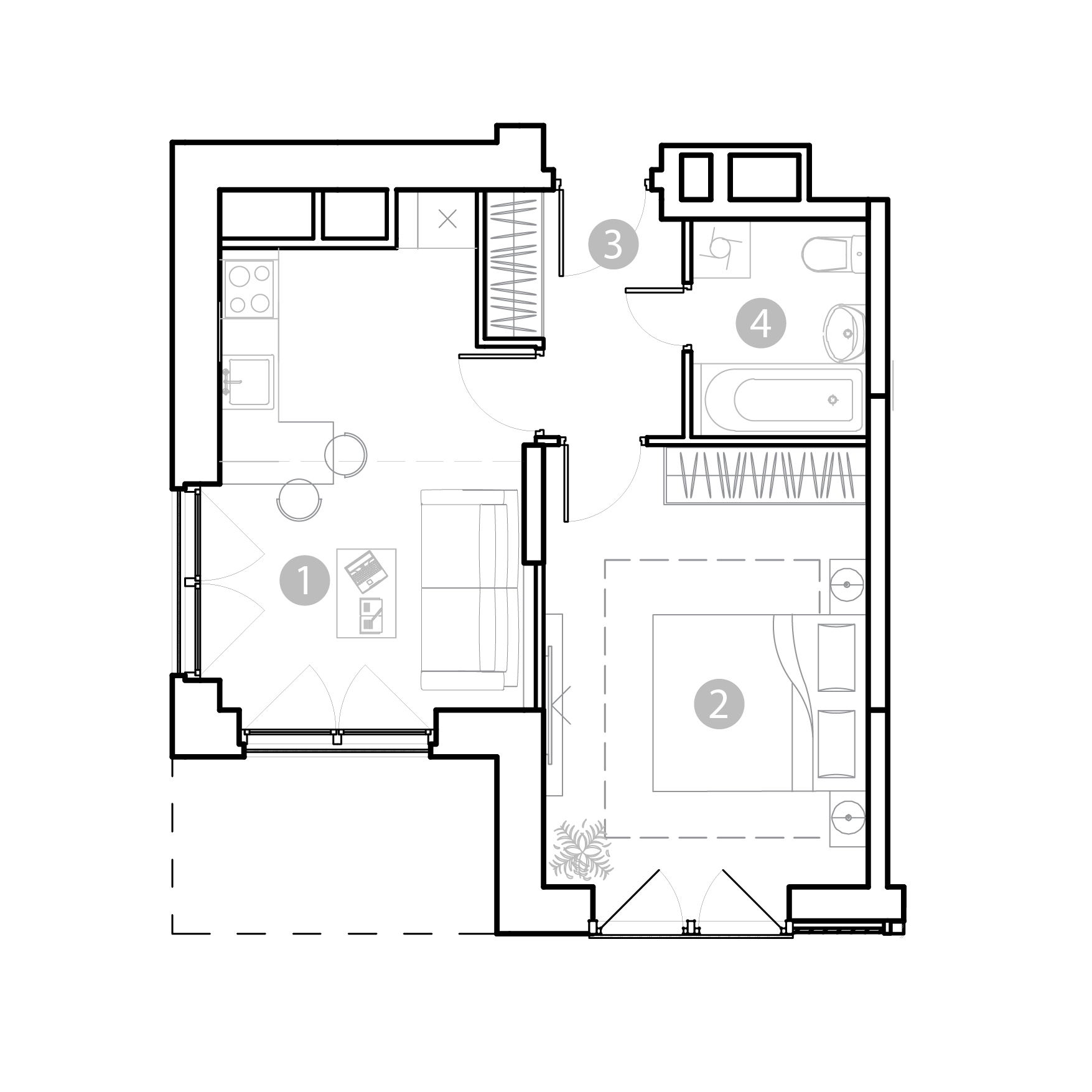 Планировка 2-комн. 39.65 м²