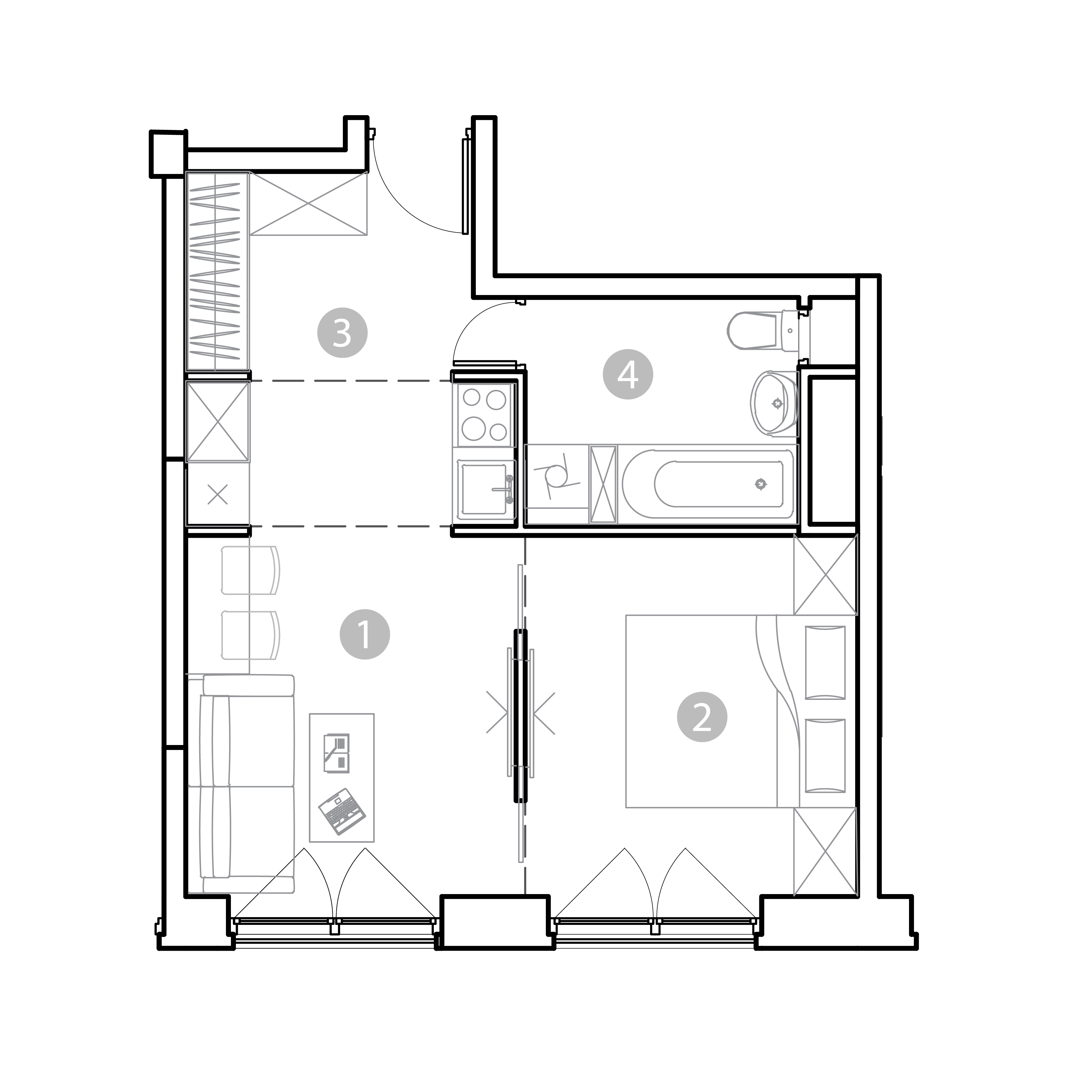 Планировка 2-комн. 37.78 м²