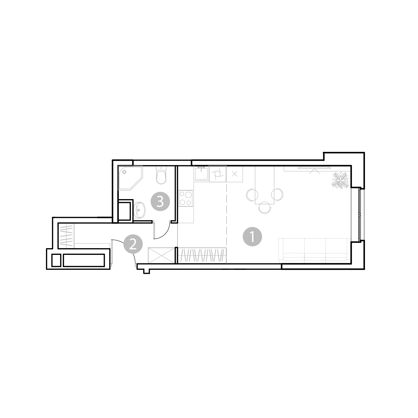 Планировка Студия 32.23 м²