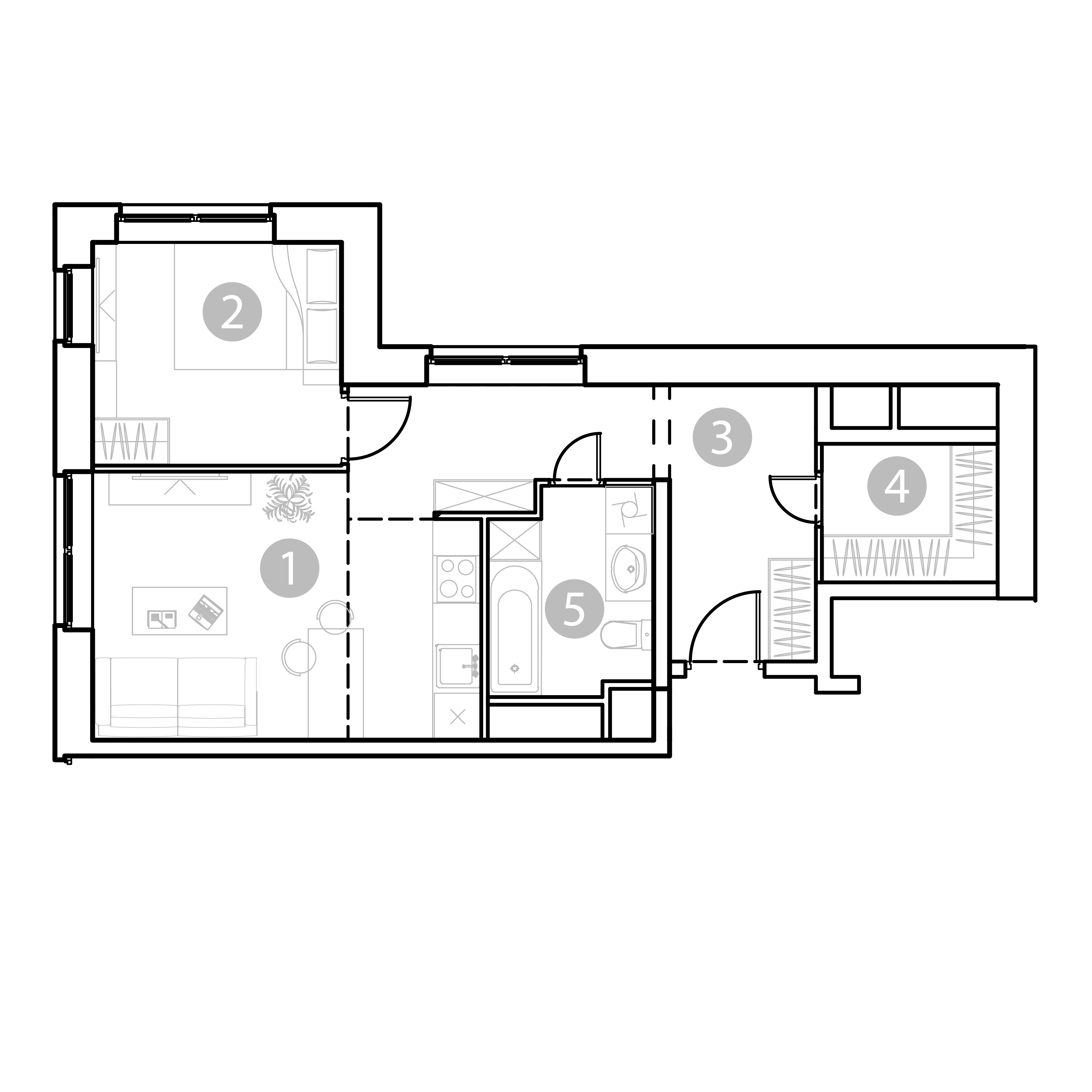 Планировка 2-комн. 46.12 м²